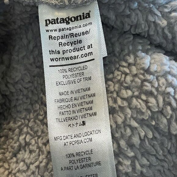 Patagonia Los Gatos Salt Gray 1/4 Zip Fleece Top Small - Picture 6 of 7